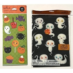 Large Lot Halloween Stickers Hallmark Googly-Eyes, Puffy, 22 Packs ALL NEW PACKS