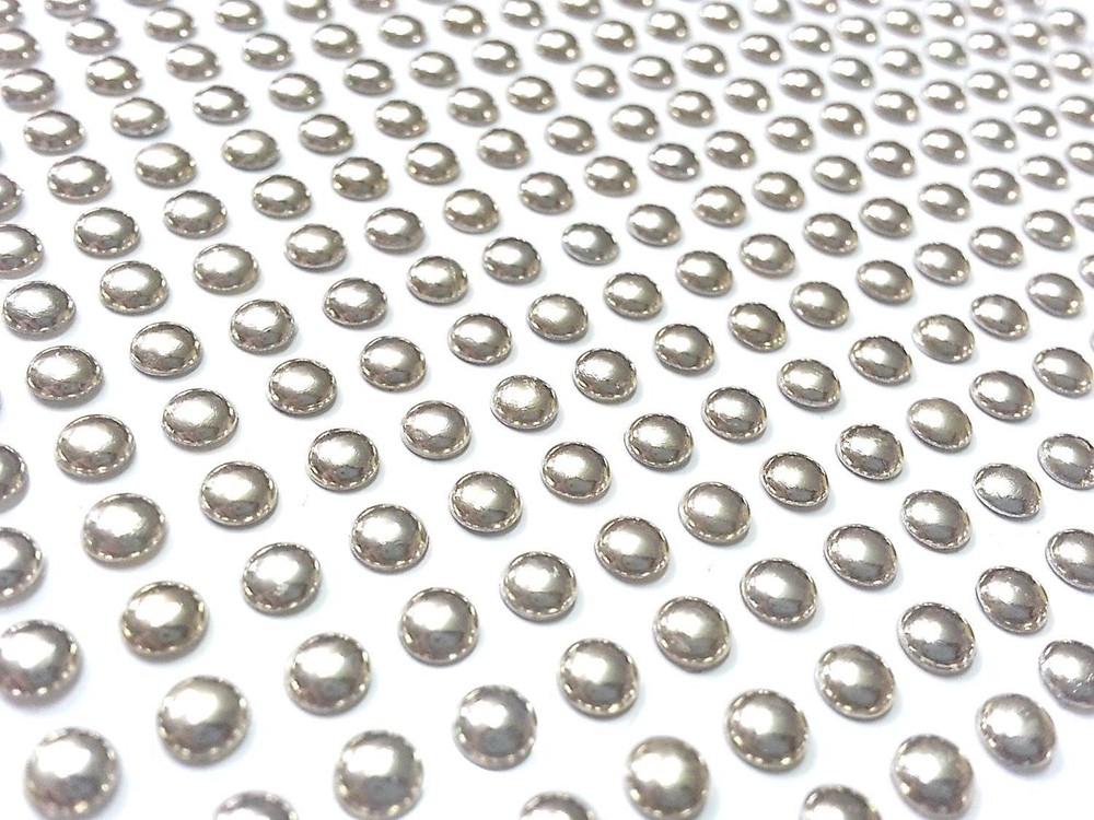 CraftbuddyUS CB083S 300pcs 4mm Individual Stick on Silver Rhinestuds Gems , DIY