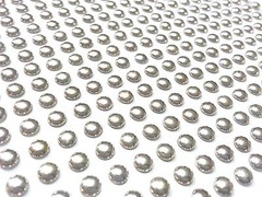 CraftbuddyUS CB083S 300pcs 4mm Individual Stick on Silver Rhinestuds Gems , DIY