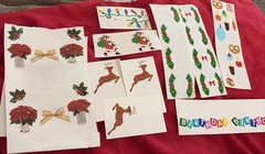 mrs. grossman’s stickers lot Reindeer Candy Santa Christmas Lights Holly