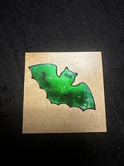 Rare Vintage 80s Mystik Oilies Oilie Oily Oilly Bat Touch Sticker 1980s