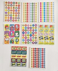 Vtg Stickers LOT Paper Magic Group Over 100 Sheets Teacher Reward Motivational