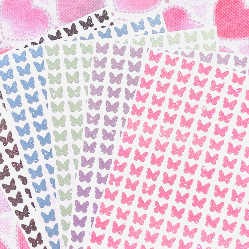 Glitter Butterfly Sticker Sheet! – Choose a Size – Cute & Sparkly!