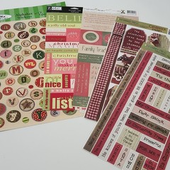 NEW Lot CHRISTMAS HOLIDAY Scrapbooking Cardstock Stickers Borders Alphabet Words