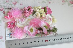 PINK & IVORY 9 Styles 30 Paper – Flowers, Roses & Silk Flowers 5-50mm VD2
