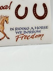 PSX Faster Horses Sticker Sheet 2001 RARE Horse Western Scrapbook NEW!