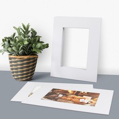 Golden State Art, Acid Free, Pack of 25 11×14 White Picture Mats Mattes with Whi