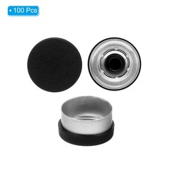 13mm Caps, 100 Pcs Caps Seals Plastic Aluminum Caps, Black