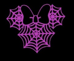DISNEY HALLOWEEN MICKEY & MINNIE MOUSE, SPIDER, SKULLS, + (BLK, ORANGE, PURPL)