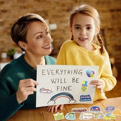 HomSeon Affirmation Stickers for Kids, 200Pcs Cute Positive Quotes Stickers f…