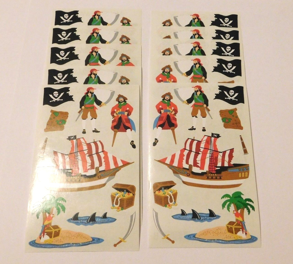 Mrs. Grossman’s Stickers Lot of 10 Sheets ~ Pirates~ 2006 Scrapbooking