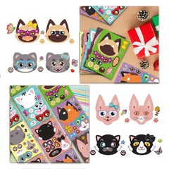 48 Sheets Cat Stickers,Make a Face Stickers for Kids, Make Your Own Cat Stick…