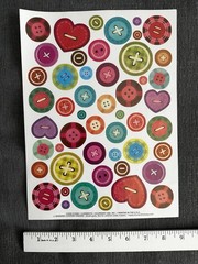 Vintage HTF Current Catalog Button Stickers Pink Purple Green Hearts Unused