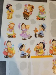 Vintage Lot Thanksgiving Fall Stickers Hallmark Stickeroni New Used