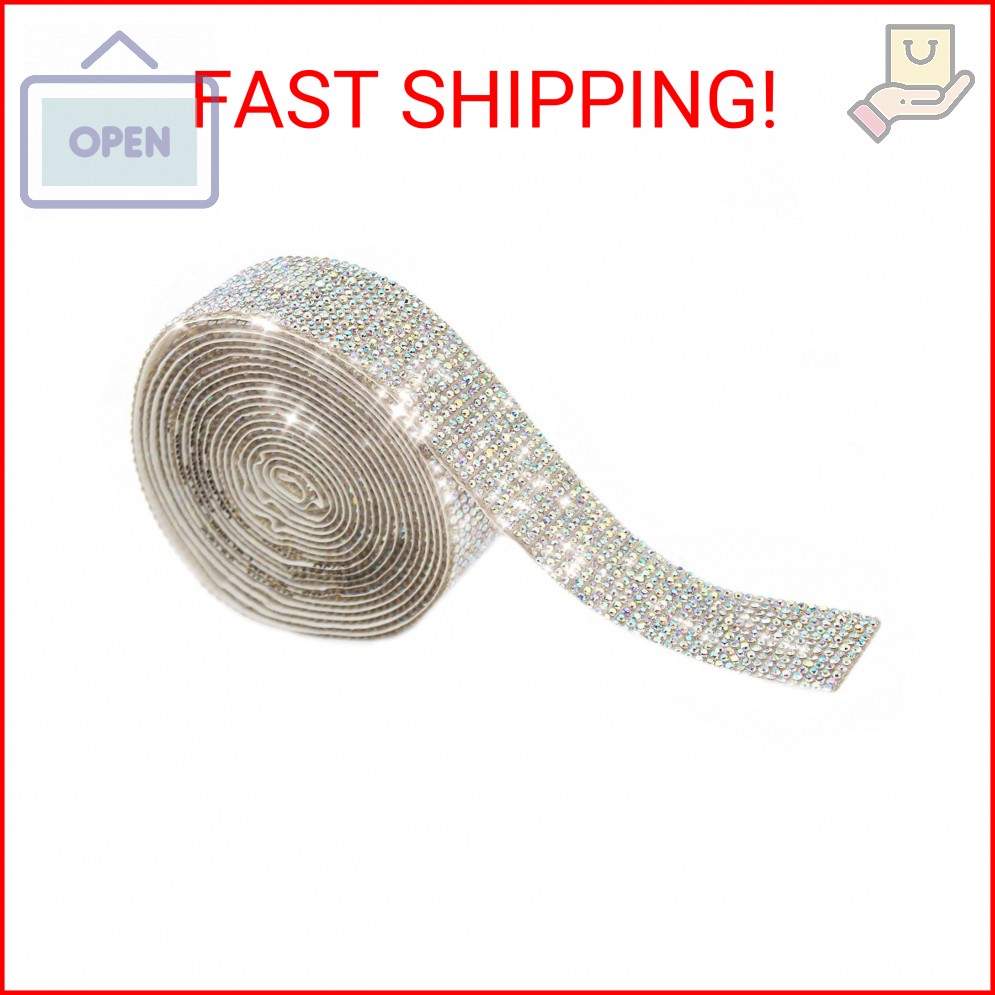 Benvo Self-Adhesive Crystal Rhinestone Sparkling Diamond Ribbon DIY Decoration S