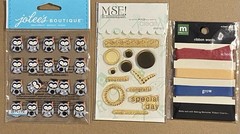 School Grad. Stickers, Clear Stamps, Ribbon, Metal Tools Etc. Jolee’s, K. Foster