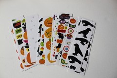 Halloween stickers 1 sheet – Pumpkin Bats Ghosts Witch You Choose!