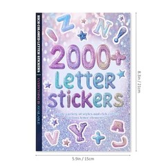PAGEMORE 2000+ Pcs Alphabet Sticker for Journaling,Fun & Multicolored 1