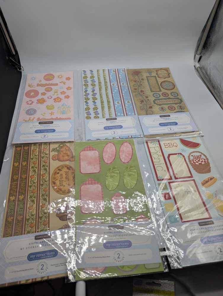 Lot of 6 Close To My Heart Stickease Assortments Scrapbooking Card Paper Crafts