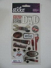 Sticko Stickers FIX IT DAD World’s Best Dad Tools NIP