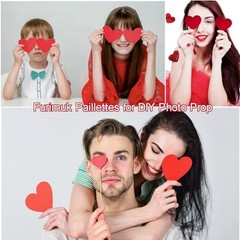 50 Pcs Heart Cutouts Paper 4 Inch and 2 Inch Valentine’s Day Cut Outs Table