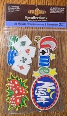 Recollections Games Night Poker Cards Chips Gamble Family Fun Scrapbook Stickers