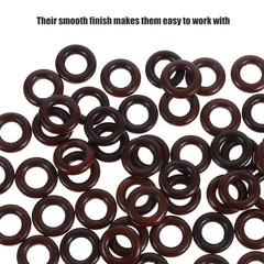50Pcs Wooden Craft Connectors Coffee Color for Jewelry Making