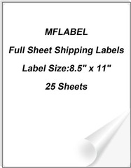 White Matte Vinyl Labels – 25 Full Sheets for Inkjet & Laser Printers
