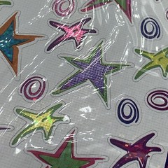 5 Mello Smello Holographic Stars Faces Smiley Sheet Sticker Package Lot “As Is”
