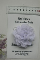 ELLA Eyelet Lace Gathered&Layered Light Soft LAVENDER Flower 70 mm Single DD NJC