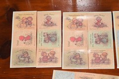 Vintage 1977 Stickers Hallmark Seals Mary Hamilton Sweet Girls Pen Pals Loose