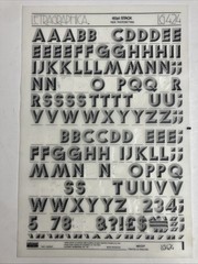Letraset Upper Case & Num STACK 60pt – 9 Sheets! – LG424