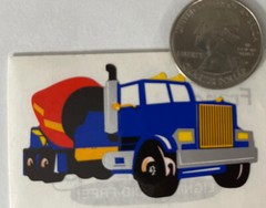 TRUCKS Stickers(3pc)Frances Meyer •Construction•Front Loader•Dump-Truck •Cement