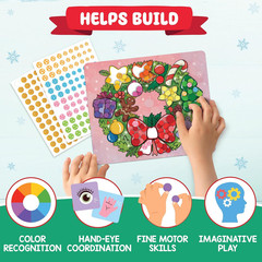 Christmas Special – Dot Stickers for Toddlers, Holiday Theme Dot Art Activity fo