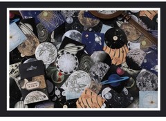 45pcs Galaxy Story Stickers Pack, Space Stickers, Full Moon, Crescent Moon