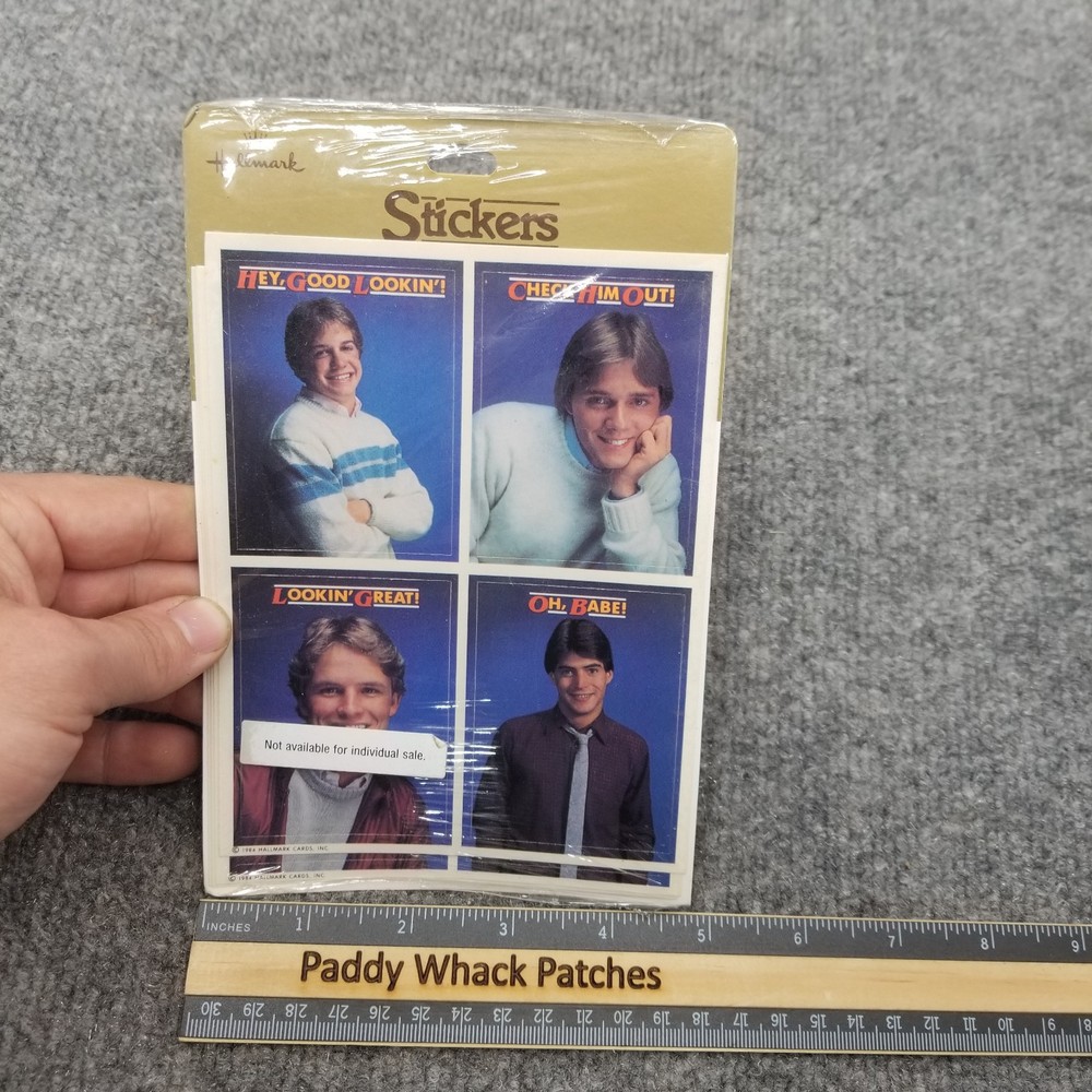 Hallmark 1984 Vintage Stickers 4 Full Sheets Of 80s Hot Guys Hunks Good Looking