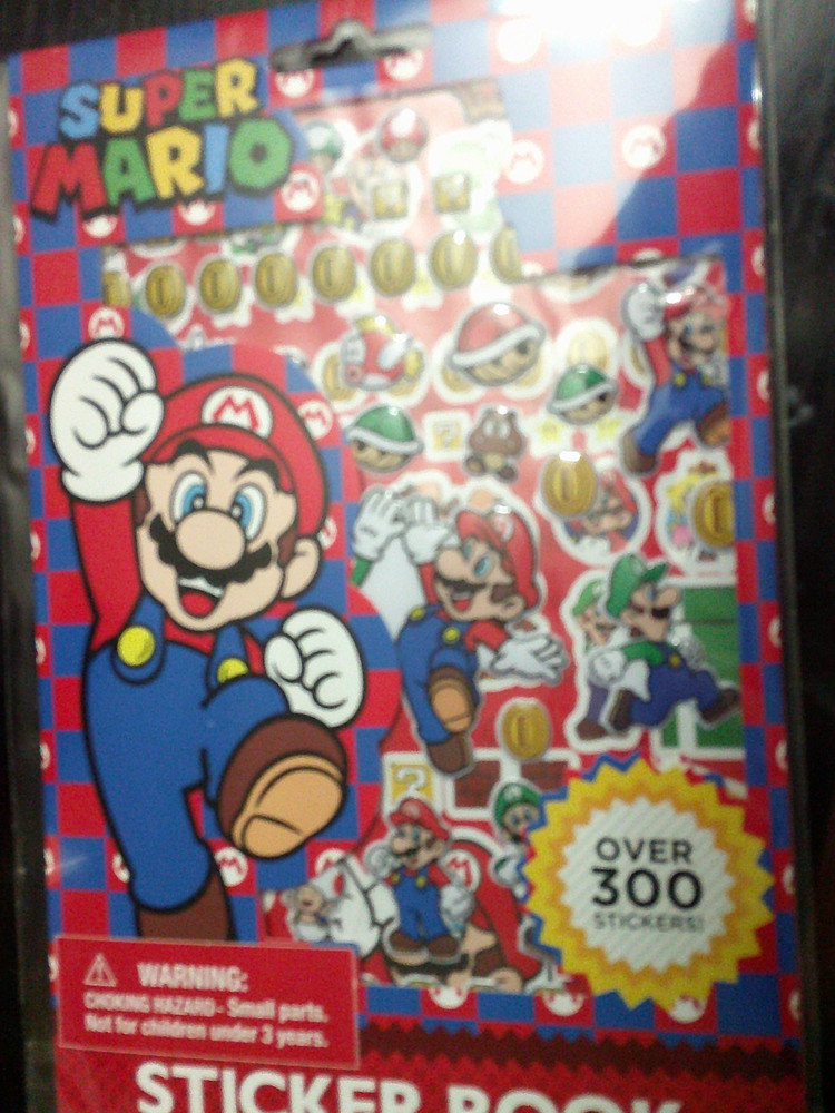 NEW SUPER MARIO BROTHERS sticker pad over 300 stickers & puffy stickers