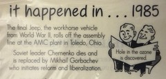 IT HAPPENED IN 1985 Timeless Moments Mylar Stickers(5”x12”) Years•Card Making•