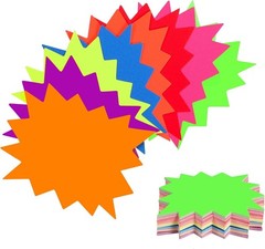 400 Neon Yard Sale Stickers – Eye-Catching Starburst Labels for Events