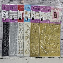 Hot Of The Press Dazzles Scrapbooking Stickers Borders Flowers Mandalas Lot Of 6
