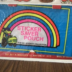 Vintage 1980s Woolworth STRAWBERRY Puffy ‘N’ Smell Stickers + Saver Pouch NOS