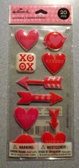 Valentine’s Day Stickers – Emojis & Hearts/Puffy Hearts & Arrows – 2 full Pkg.