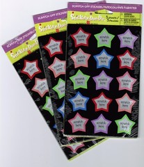 3 New Packs Star Scratch Off Stickers! 15 Sheets Rewards Awesome Fantastic