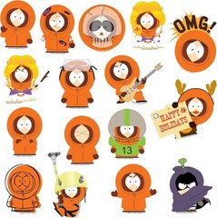 SOUTH PARK KENNY DIE CUT VINYL 50 CT STICKER PACK