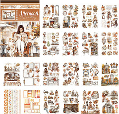 A5 Size Journaling Stickers -200 Pre-Cut Washi Stickers for Junk Journal & Scrap