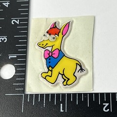 Vintage 80s Stickers Donkey W/ Vest Puffy Googley Eyes Sticker Mod VTG JAPAN