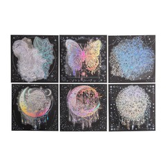 Fantasy Flowers Moon PET Holographic Big Stickers for Journal Planner Papercraft