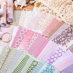 15 Sheets Handmade Scrapbook Paper Craft Mesh Fabric Scrapbooking Supplies Aesth