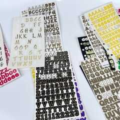28 Sheets Scrapbooking 7/16 Stickers Alphabet Numbers Letters Paper Studio Lot