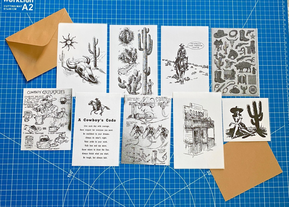 Cowboy & Cowgirl Western Bundle – Curated Ephemera Pack – 2